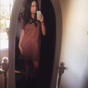 WAYF suede short dress | size S